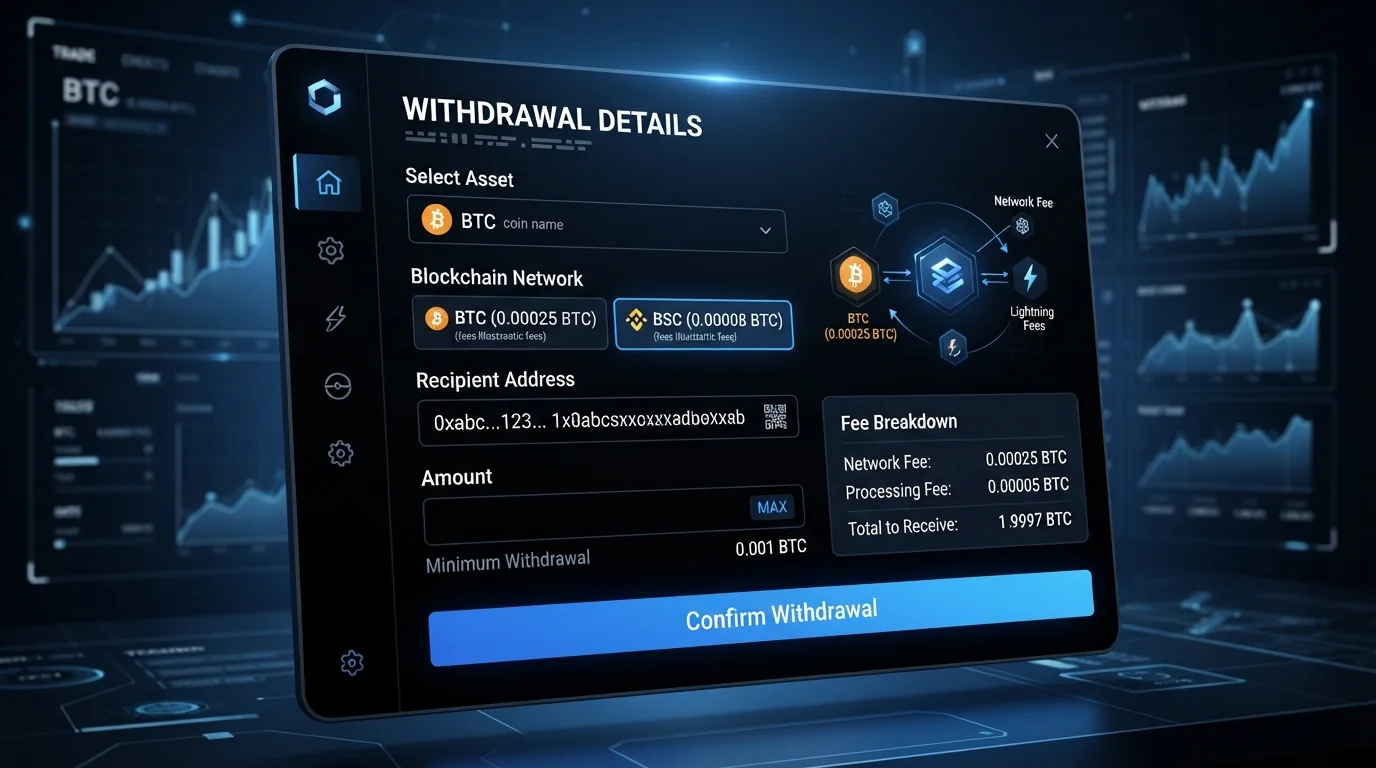 Featured illustration for Bybit Withdrawal Fees Explained: Coin, Chain and Minimum Withdrawal Rules